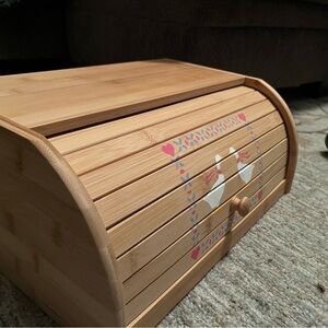 Bread Box with Heart and Goose Design